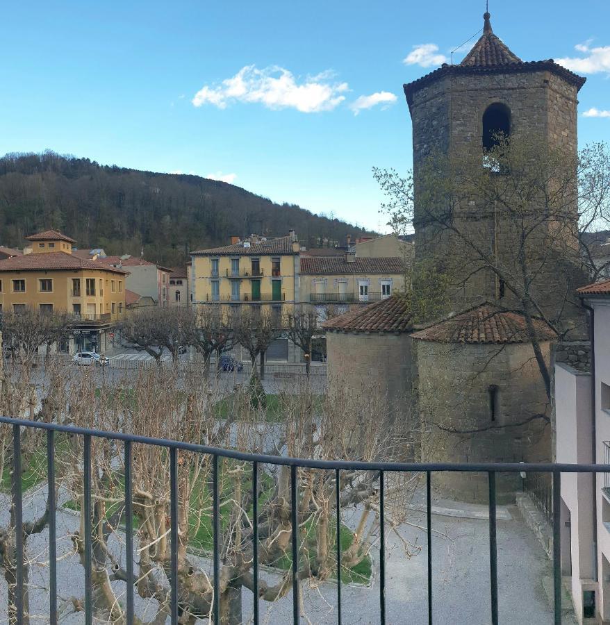 Casa Matilda - Apartamento Con Chimenea, Vistas, Rustico-Elegante En El Centro Sant Joan de les Abadesses Esterno foto